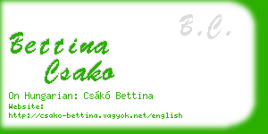 bettina csako business card