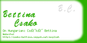 bettina csako business card